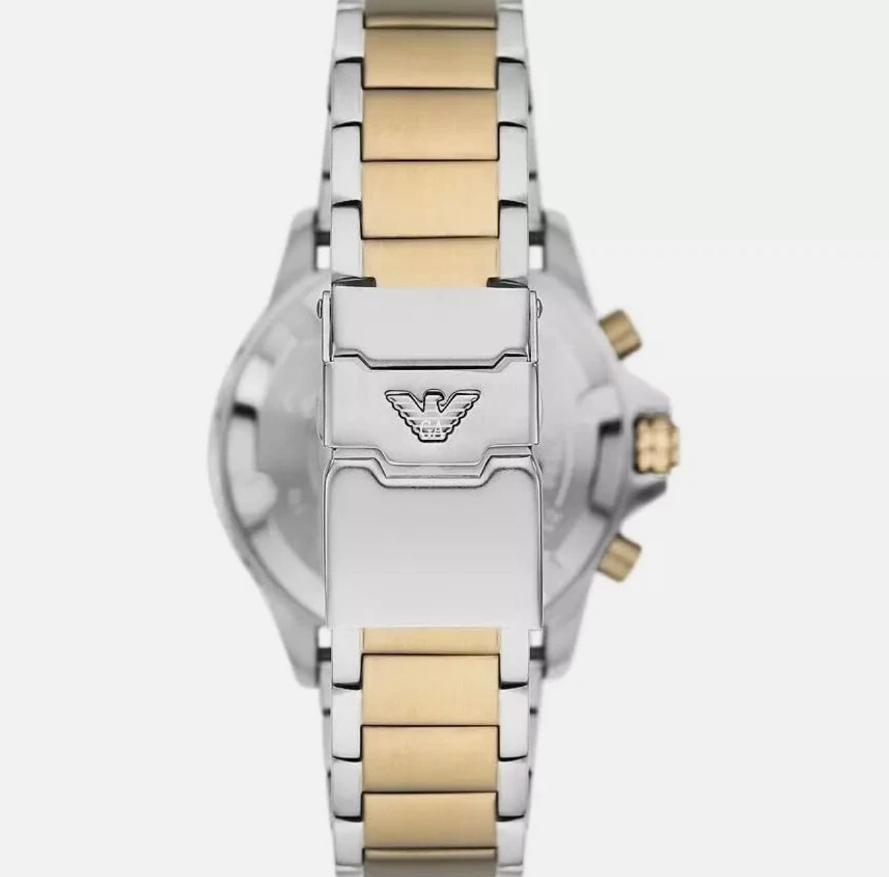 Montre Emporio Armani AR11586 Cadran Vert - Chronographe - Bracelet Acier Bicolore - Homme